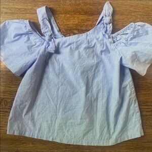 Light Blue Off-Shoulder Top